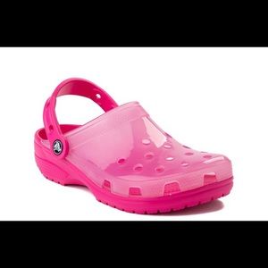 NWT Crocs Classic Translucent Clog - Candy Pink Men 13